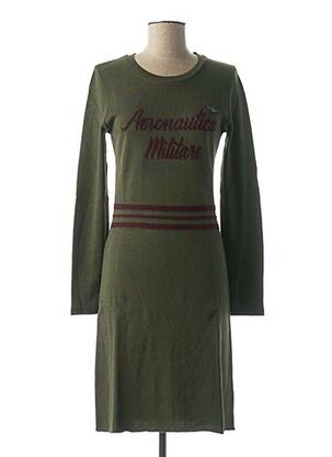 Robe pull vert AERONAUTICA pour femme