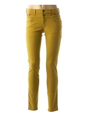 Pantalon casual jaune DENIM &DRESS pour femme