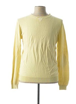 Pull col rond jaune ENOS & CO pour homme