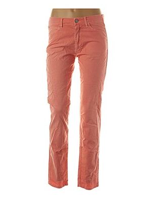 Jeans coupe slim orange DESGASTE pour femme
