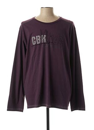 T-shirt manches longues violet CBK pour homme