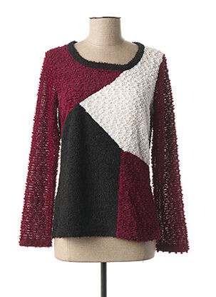 Pull col rond rouge MULTIPLES pour femme