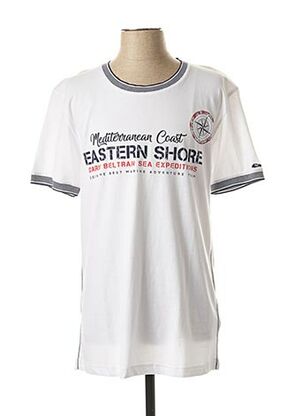 T-shirt manches courtes blanc DARIO BELTRAN pour homme