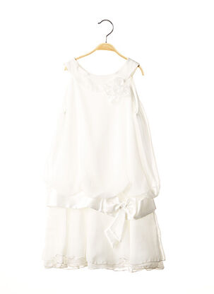 Robe mi-longue blanc DRESSING DE JOLA pour fille