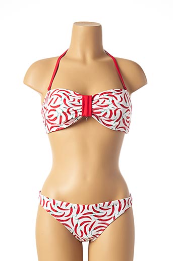 maillot de bain femme 2 pieces rouge