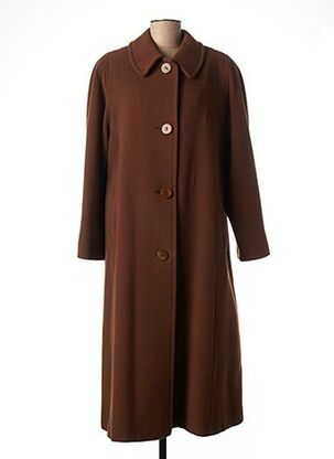 Manteau long marron ALMINA pour femme
