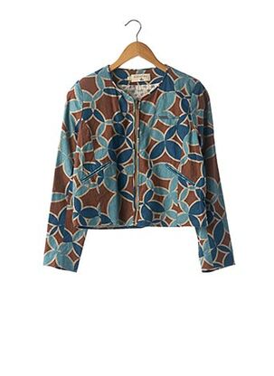 Veste Chic Col Rond Bleu Cotelac Femme 1559563-bleu00 Modz