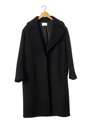 Manteau long noir SANDRO pour femme