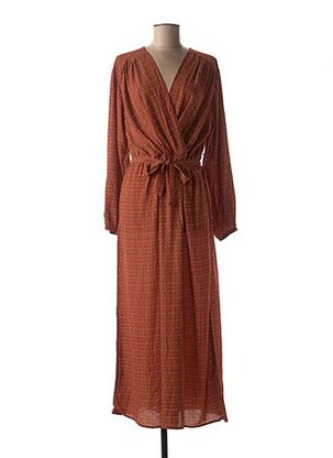 Robe mi-longue orange CHRISTY pour femme