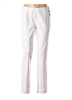 Pantalon casual blanc ADELINA BY SCHEITER pour femme
