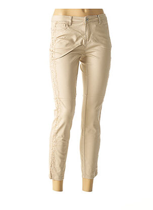 Pantalon casual beige BEST CONNECTIONS pour femme