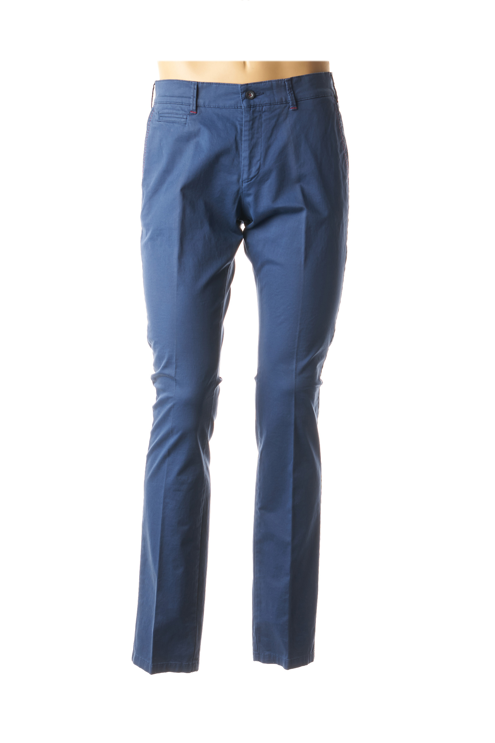 Pedro Morago Pantalons Droits Femme De Couleur Bleu En Destockage  1580904-bleu00 - Modz