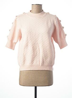 Pull col cheminée rose EXQUISS'S pour femme