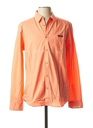 Chemise manches longues orange BEING HUMAN pour homme