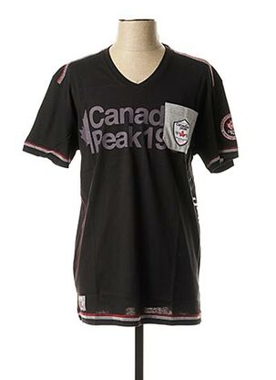 T-shirt manches courtes noir CANADIAN PEAK pour homme