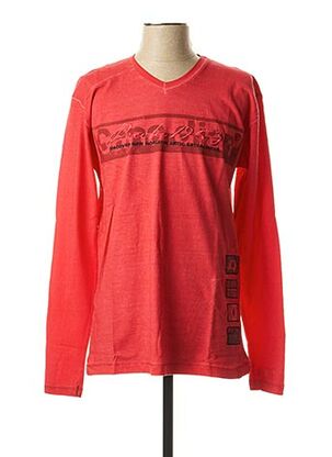 T-shirt manches longues rouge CANADIAN PEAK pour homme
