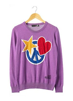 Pull violet LOVE MOSCHINO pour femme