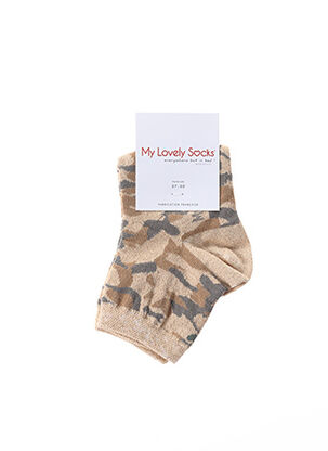 Chaussettes beige MY LOVELY SOCKS pour fille