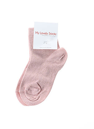 Chaussettes rose MY LOVELY SOCKS pour fille
