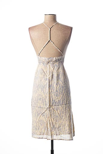 robe mi longue beige