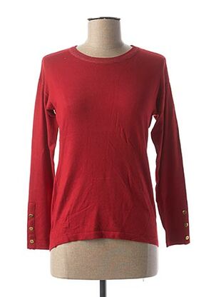 Pull col rond rouge COTE ANGLAISE pour femme