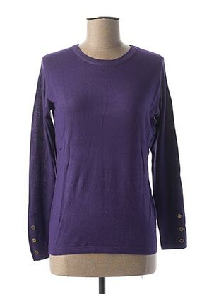 Pull col rond violet COTE ANGLAISE pour femme