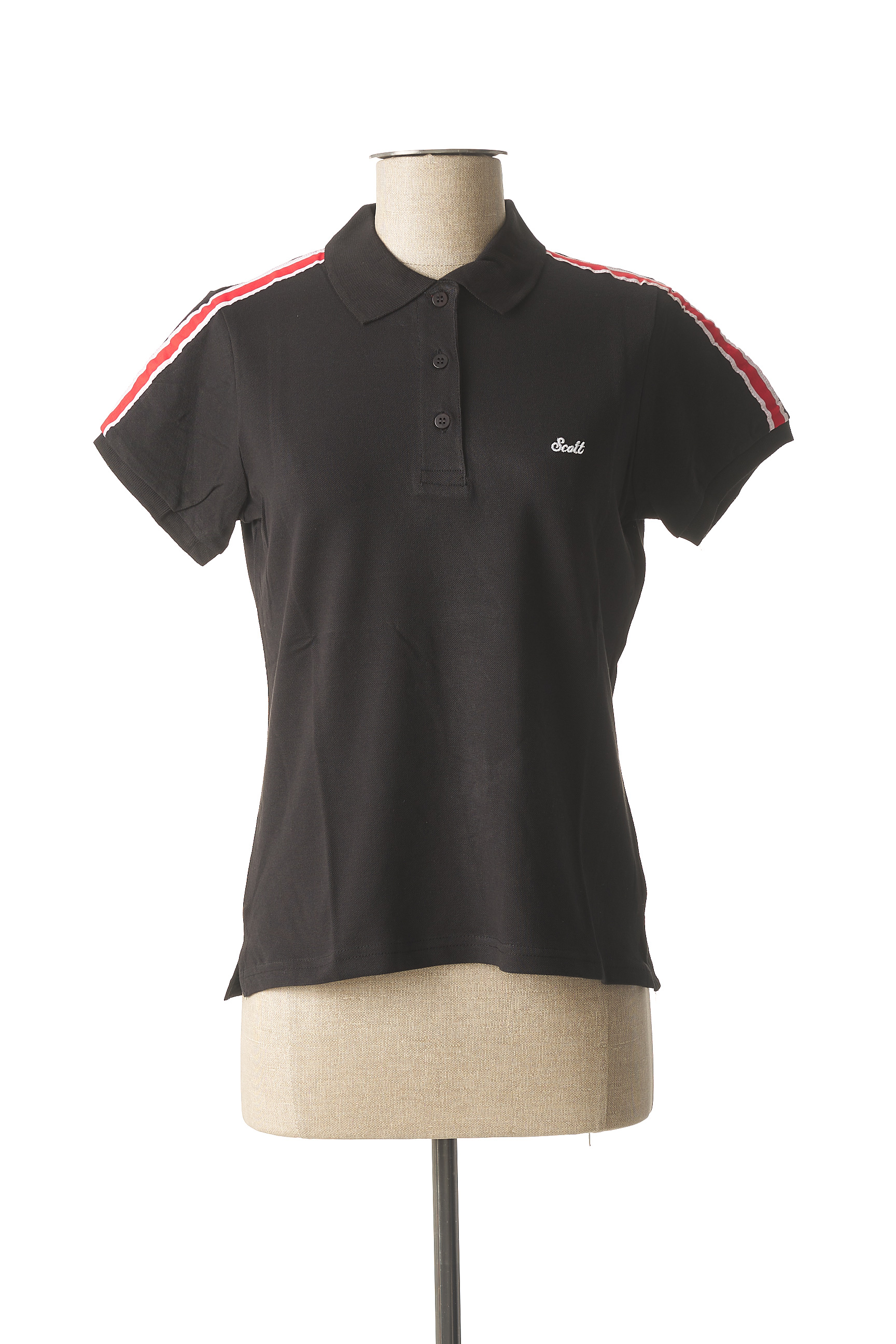 Scott Polos Femme De Couleur Noir En Destockage 1632684 Noir00 Modz