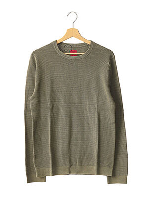 Pull col rond vert OLYMP pour homme