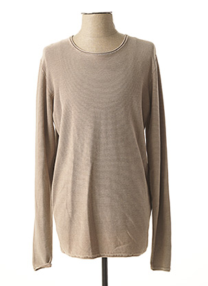 Pull col rond beige DSTREZZED pour homme