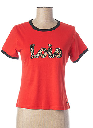 T-shirt manches courtes rouge LOIS pour femme