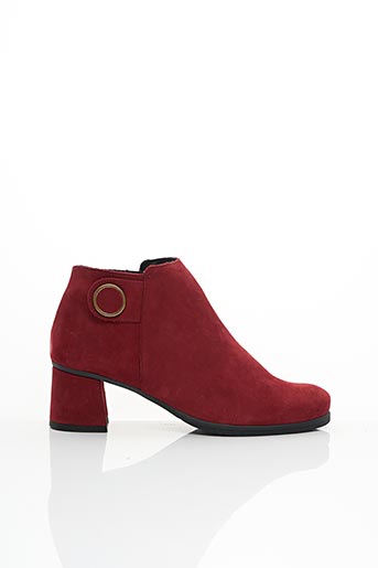 Hirica Bottines Femme De Couleur Rouge En Destockage 1676679 Rouge0 Modz