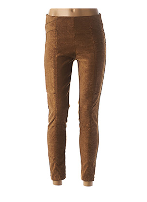 Pantalon casual marron BLANC BOHEME pour femme