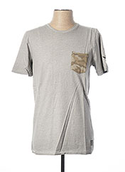 T-shirt manches courtes gris JACK & JONES pour homme seconde vue