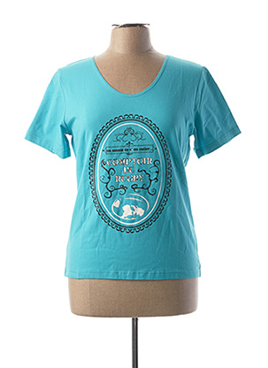 T-shirt manches courtes bleu COMPTOIR DU RUGBY pour femme