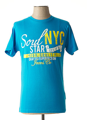 T-shirt bleu SOUL STAR pour homme