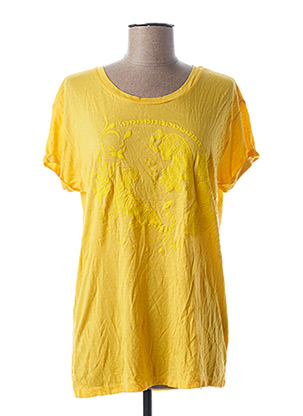 T-shirt manches courtes jaune ALIX pour femme