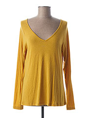T-shirt manches longues jaune PAKO LITTO pour femme seconde vue