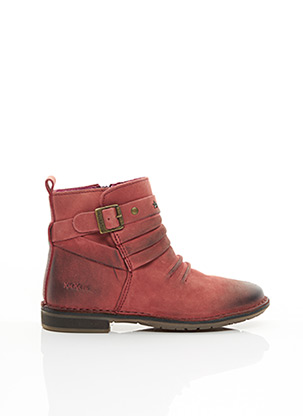 Bottines/Boots rouge KICKERS pour fille