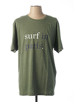 T-shirt manches courtes vert CUISSE DE GRENOUILLE pour homme
