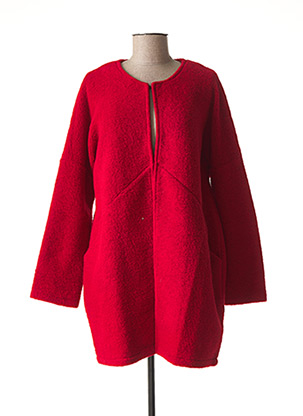 Manteau long rouge LA FEE MARABOUTEE pour femme