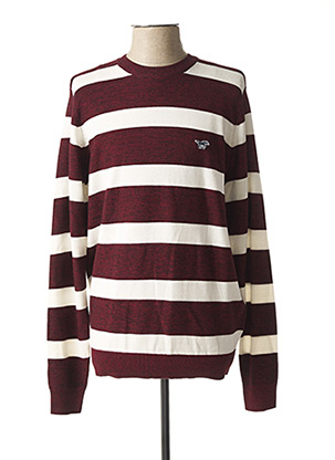 Pull col rond rouge MUSTANG pour homme