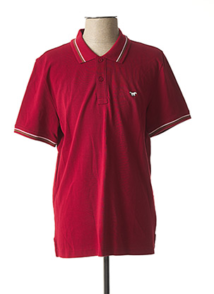Polo manches courtes rouge MUSTANG pour homme