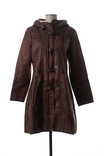 Manteau long marron L33 pour femme