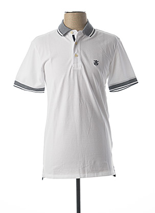 Polo manches courtes blanc SELECTED pour homme