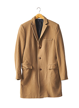 Manteau long beige BRUNO SAINT HILAIRE pour homme