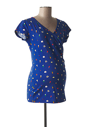 T-shirt / Top maternité bleu FRAGILE pour femme