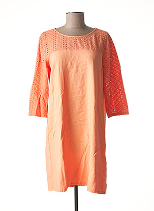 Robe mi-longue orange DENIM &DRESS pour femme