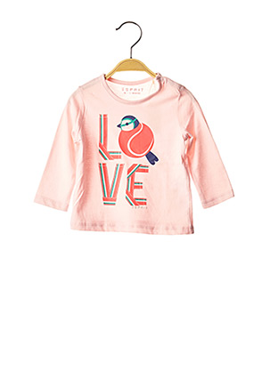 T-shirt manches longues rose ESPRIT pour fille