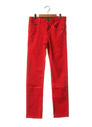 Pantalon casual rouge IKKS pour fille