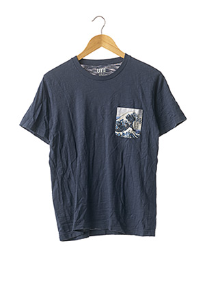 T-shirt manches courtes bleu UNIQLO pour homme